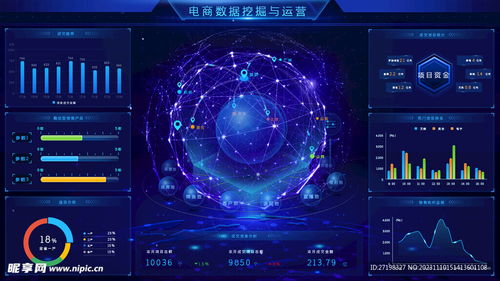 科技感大數(shù)據(jù)可視化智能界面設(shè)計圖 中文模板 web界面設(shè)計